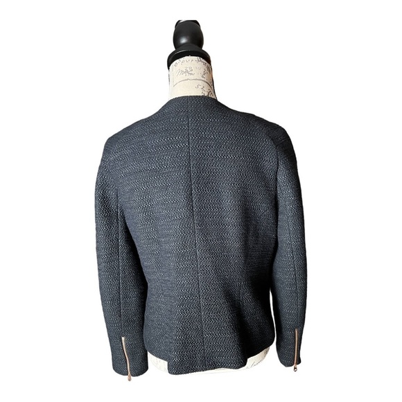 Ted Baker London Ayeleen Textured Jacket Black Tweed Size 3 Medium - Picture 9 of 16